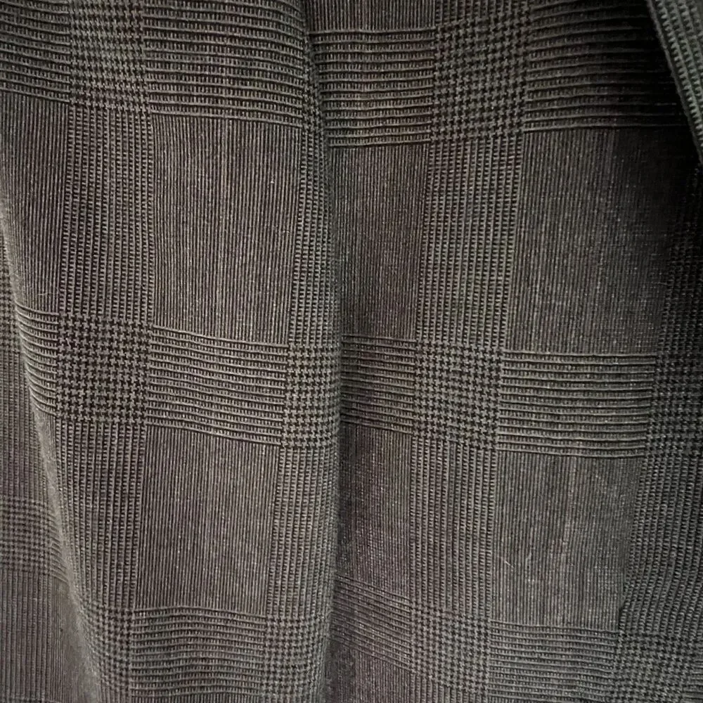 Balmain mens sport coat 38R blazer glen plaid brown wool 2 button